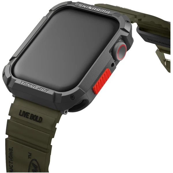 SKINARMA Shokku řemínek Apple Watch 46/45/44/42 mm olivově zelený - Řemínky - Obrázek 8L93000J01