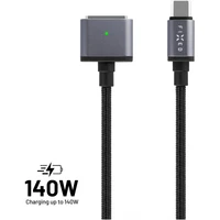 FIXED USB-C/MagSafe 3 napájecí kabel 140W 2m šedý - Kabely a redukce