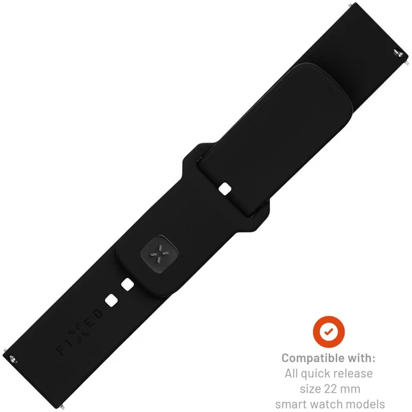 FIXED set silikonových řemínků s Quick Release 22mm pro smartwatch černý - Řemínky - Obrázek 8LM2000O01