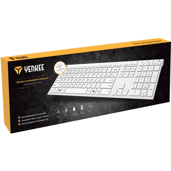 YENKEE YKB 2000 CSWE Trim bezdrátová klávesnice bílá - Klávesnice - Obrázek 8MASF00101
