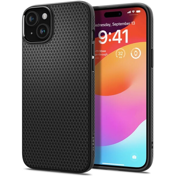 Spigen Liquid Air kryt iPhone 15 matně černý