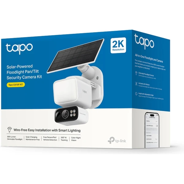 TP-Link Tapo C615F KIT + solární panel bílá - IP kamery - Obrázek 8PDO000K01