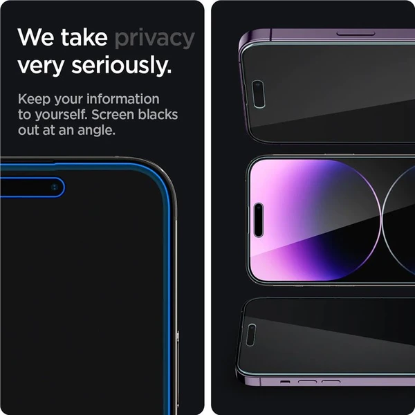 Spigen Glass EZ Fit Privacy 2 Pack ochranné sklo iPhone 14 Pro Max - Ochranné folie a skla - Obrázek 8R81000701