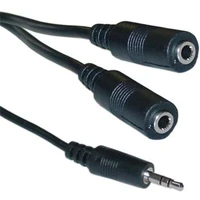 PremiumCord 3,5mm/2x 3,5mm kabel 2m černý - Kabely a redukce