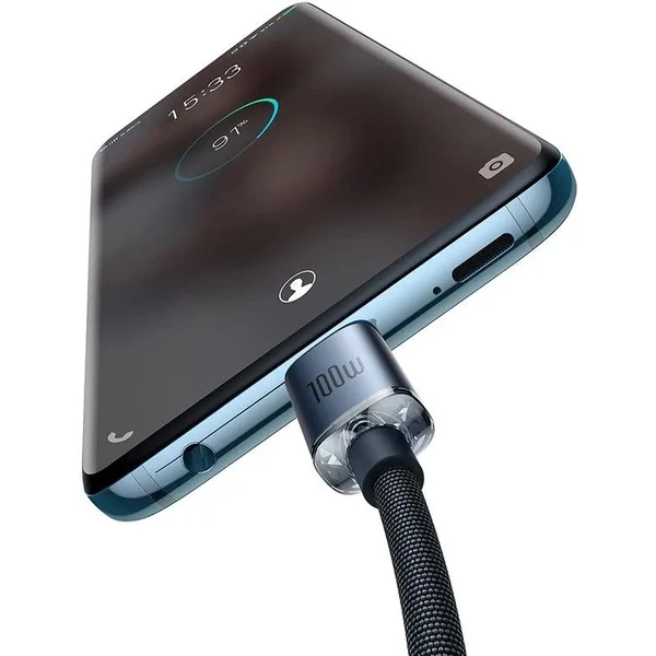 Baseus Crystal Shine USB-C/USB-C napájecí kabel 100W 1,2m černý - Kabely a redukce - Obrázek 8SRL100501