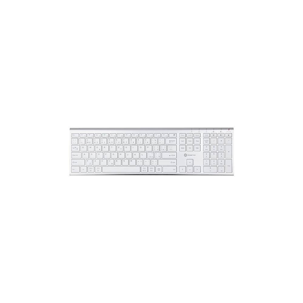 Powerton UltraSlim bezdrátová klávesnice CZ/SK stříbrná