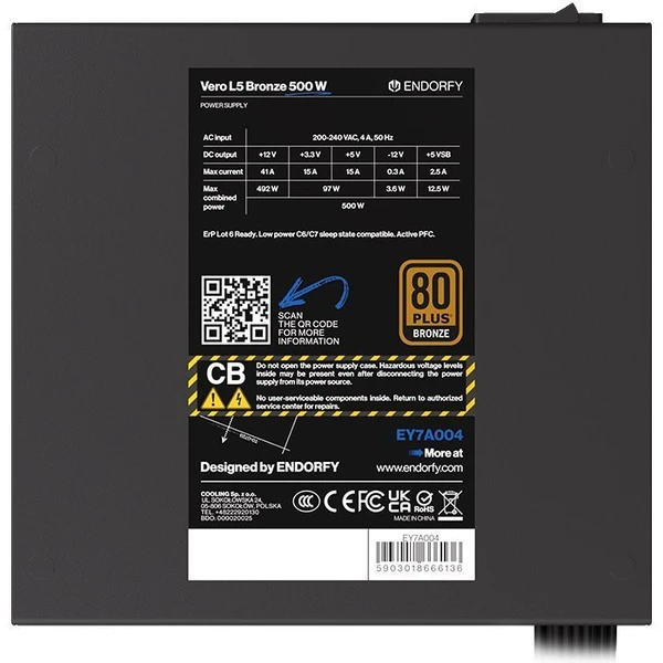 Endorfy Vero L5 Bronze 500 W zdroj - Zdroje - Obrázek 8UZ6G00101