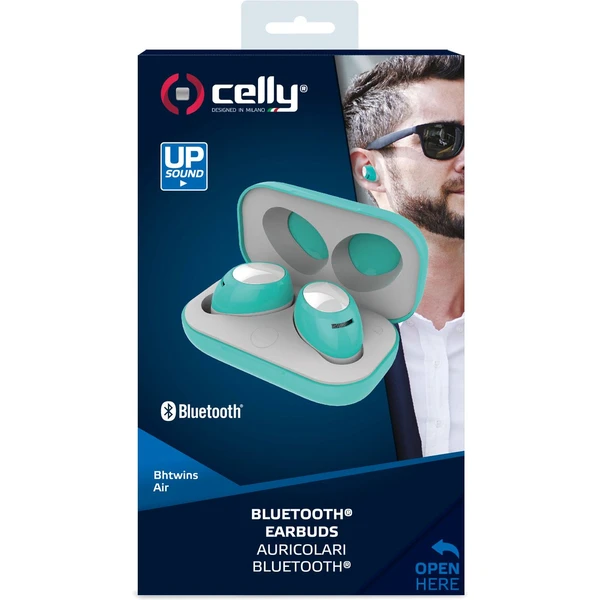 CELLY Twins Air Wireless bezdrátová sluchátka tyrkysová - Sluchátka - Obrázek 8VI0000401
