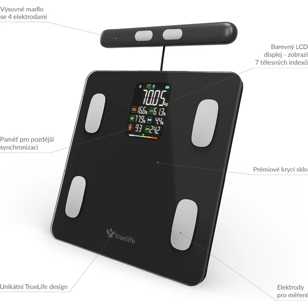 TrueLife FitScale W8 chytrá váha černá - Chytré váhy - Obrázek 8VUL000K01