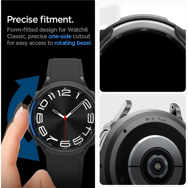 Spigen Liquid Air pouzdro Samsung Galaxy Watch6 Classic 43mm matně černé - Pouzdra - Obrázek 8VV3000N01