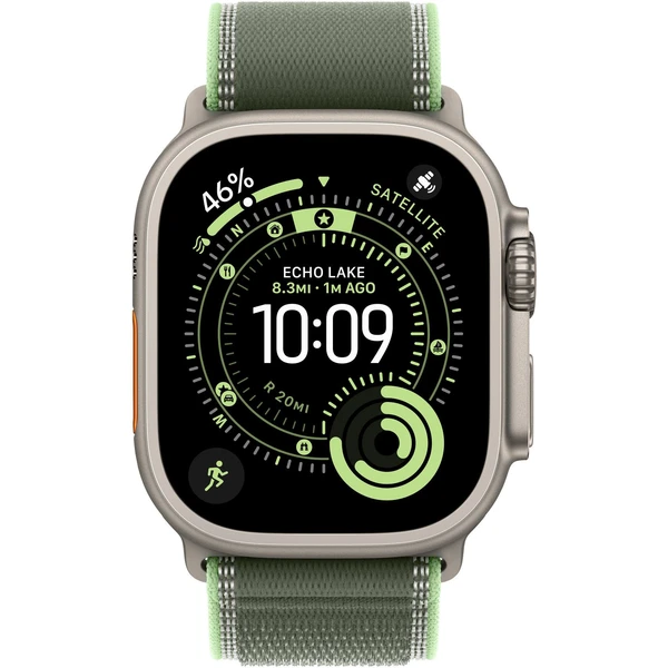 Apple Watch 49/46/45/44mm zelený/neonový Trailový tah M/L přírodní titan - Řemínky - Obrázek 8VWH000K01