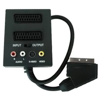 PremiumCord Adapter SCART/M-2xSCART+3xCinch+Switch IN/OUT - Kabely a redukce