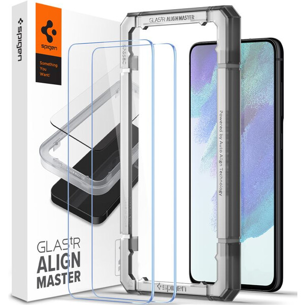 Spigen Glas tR AlignMaster 2 Pack tvrzené sklo Samsung Galaxy S21 FE 5G
