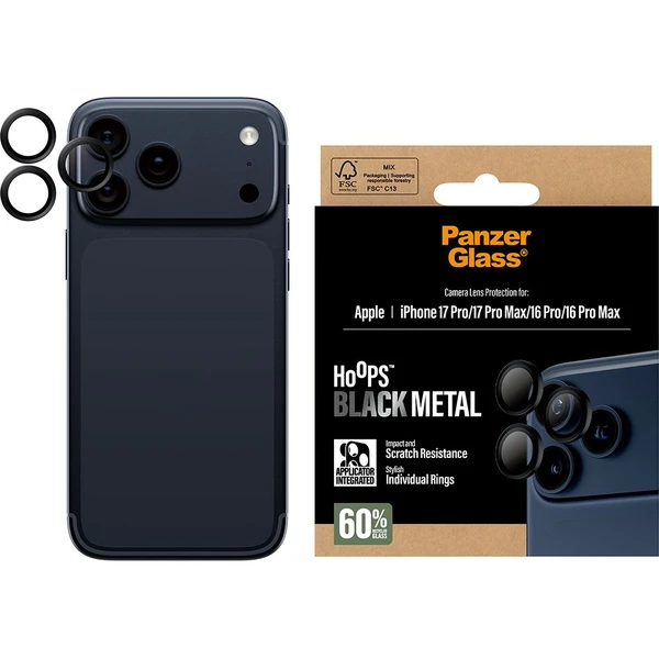 PanzerGlass® Hoops skla Apple iPhone 17 Pro/16 Pro/15 Pro/17 Pro Max/16 Pro Max/15 Pro Max černé - Ochranné folie a skla - Obrázek 8WEH000K01