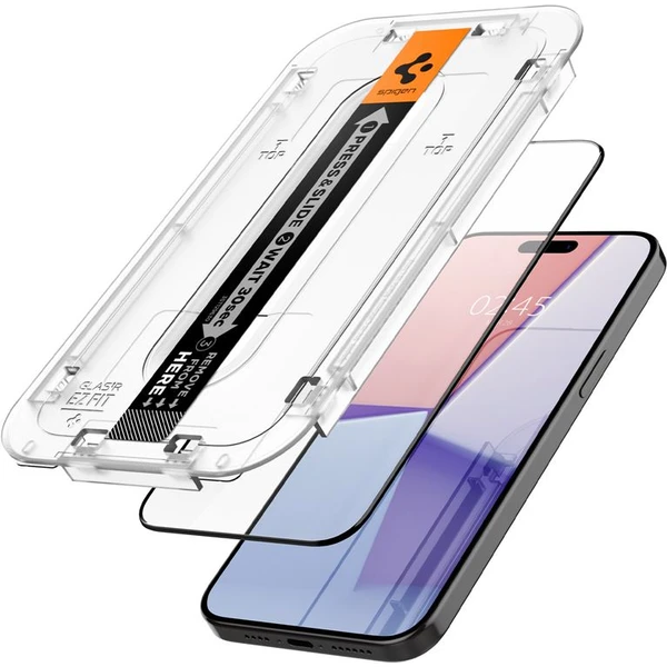 Spigen Glass tR EZ Fit 2 Pack tvrzené sklo iPhone 15 Pro Max černé - Ochranné folie a skla - Obrázek 8WV8000601