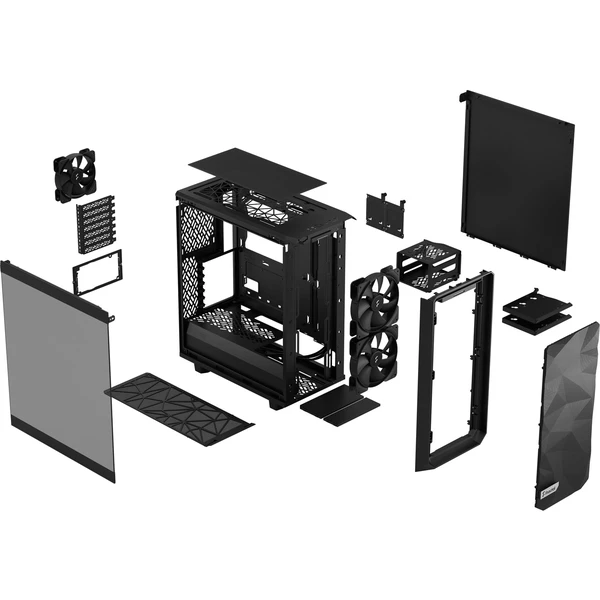 Fractal Design Meshify 2 Compact Lite Black - Počítačové skříně - Obrázek 8X6A000601