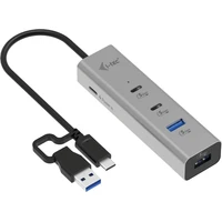 i-tec USB Hub 4v1 PD 85W stříbrný - USB huby