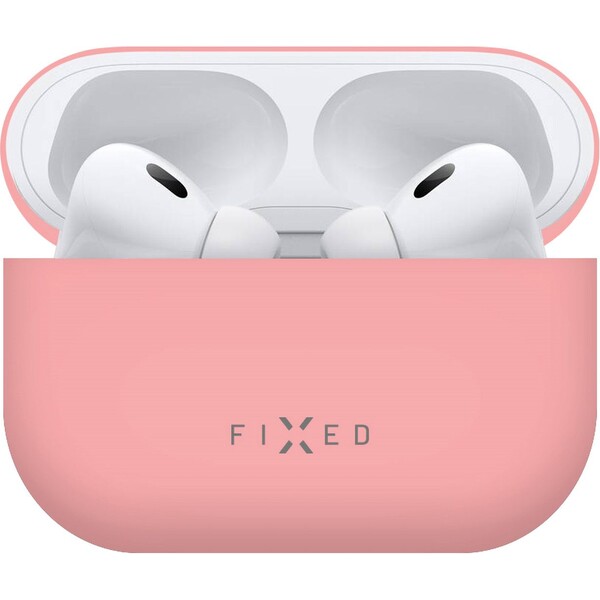 FIXED Silky silikonové pouzdro pro Apple AirPods Pro/Pro 2 růžové