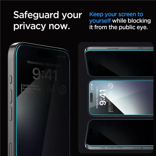 Spigen Glass tR EZ Fit Privacy 2 Pack tvrzené sklo iPhone 15 Pro Max čiré - Ochranné folie a skla - Obrázek 8YY8000601