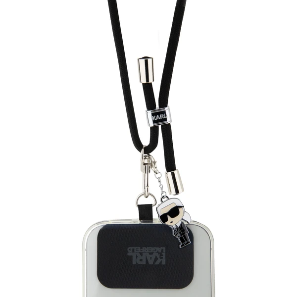 Karl Lagerfeld Universal Crossbody popruh Cord and Ikonik Pins černý - Popruhy a crossbody - Obrázek 8ZBR100501