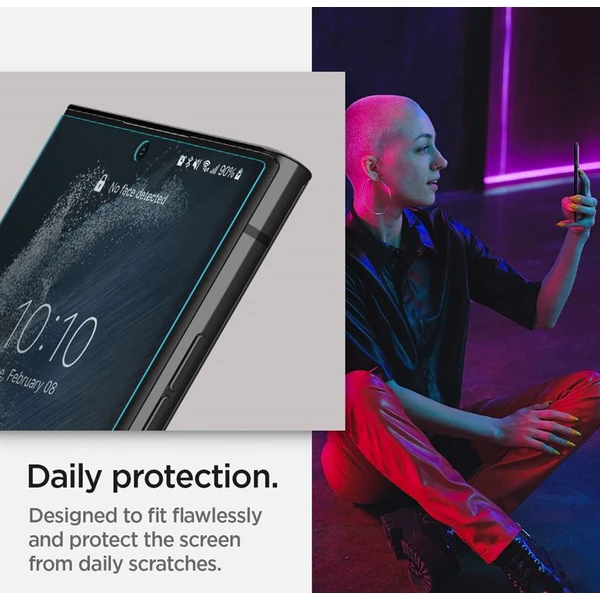 Spigen Neo Flex 2 Pack ochranná fólie Samsung Galaxy S22 Ultra - Ochranné folie a skla - Obrázek 8ZE0700301