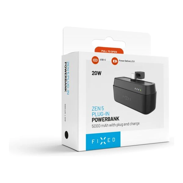 FIXED Zen 5 Plug-in powerbanka (PD) 20W, 5000 mAh černá - Powerbanky - Obrázek 8a0d4714db104bafae17f060e539d6ba