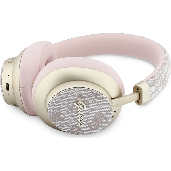 Guess PU 4G Gold Script Metal Logo ENC bezdrátová sluchátka růžová - Sluchátka - Obrázek 8a412048febd44c78f47efb21a67cd94