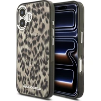 Karl Lagerfeld IML Leopard MagSafe Zadní Kryt pro iPhone 17 hnědý - Pouzdra