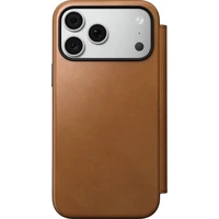 Nomad Modern Leather Folio MagSafe kožené pouzdro iPhone 17 Pro Max/18 Pro Max English Tan - Pouzdra
