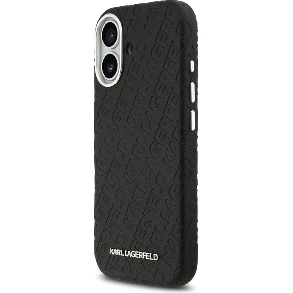 Karl Lagerfeld Grained PU Repeated Logo MagSafe kryt iPhone 17 černý - Pouzdra - Obrázek 8a5e4f018db146d5b087303227c764b2