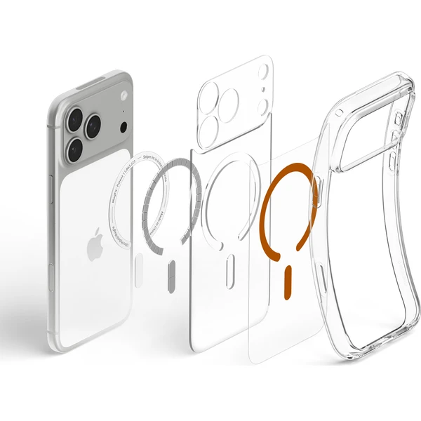 Spigen Ultra Hybrid MagSafe kryt iPhone 18 Pro/17 Pro clear orange - Pouzdra - Obrázek 8a6880d4cb84443f826bcc9b4f121748