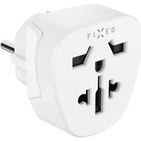 FIXED EU cestovní adaptér 2 pro zapojení UK, US, AUS zařízení do EU zásuvek, bílý - Zásuvky