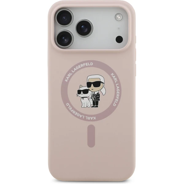 Karl Lagerfeld Liquid Silicone Karl and Choupette MagSafe kryt iPhone 17 Pro Max růžový - Pouzdra - Obrázek 8aa0c6b5ef39491c8a4659c25392c01d