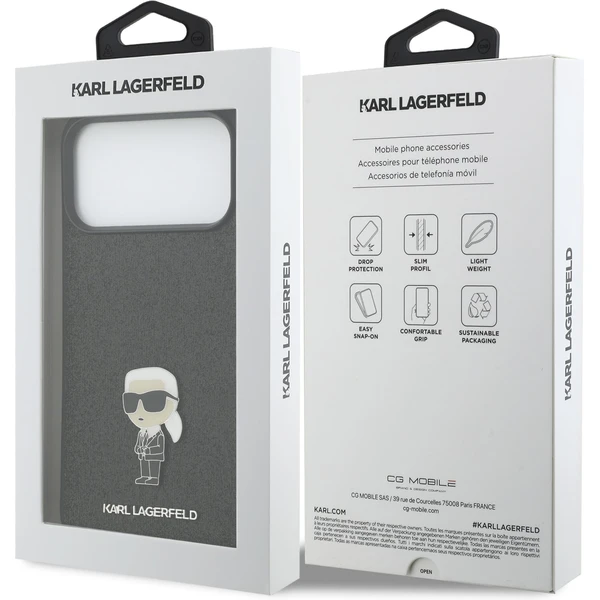 Karl Lagerfeld Fixed Glitter Metal Ikonik kryt iPhone 17 Pro Max černý - Pouzdra - Obrázek 8aa85a3ee69944d2990e63a0f6a0d2ed