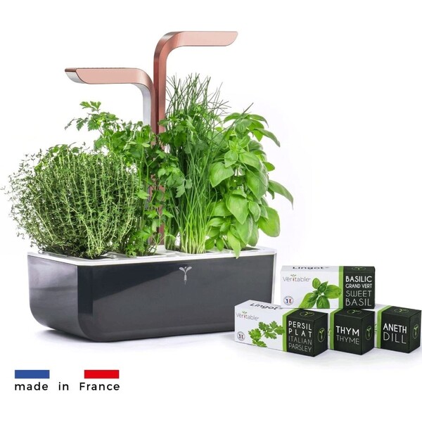 Véritable SMART automatický květináč s regulací osvětlení (4ks Lingot) černý