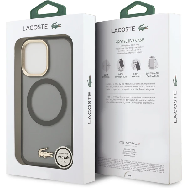 Lacoste PC/TPU Frosted Finish Gold Logo MagSafe kryt iPhone 17 černý - Pouzdra - Obrázek 8ad549afe9304a22b83a61ad4ae3292c