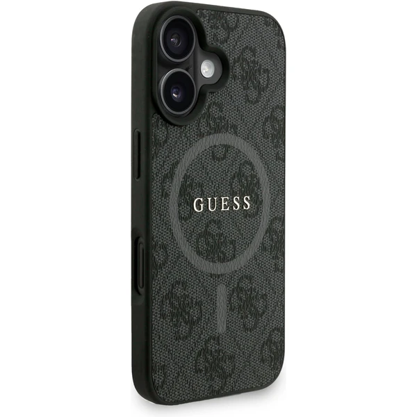 Guess PU Leather 4G Colored Ring Strap MagSafe kryt iPhone 16 černý - Pouzdra - Obrázek 8af68e15a60f41a8a173c55c26fb5c8e