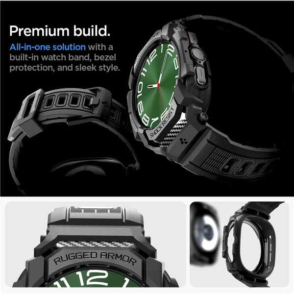 Spigen Rugged Armor Pro kryt Samsung Galaxy Watch Ultra matně černý - Pouzdra - Obrázek 8b080b97c58a436fae37aa879eb264fb