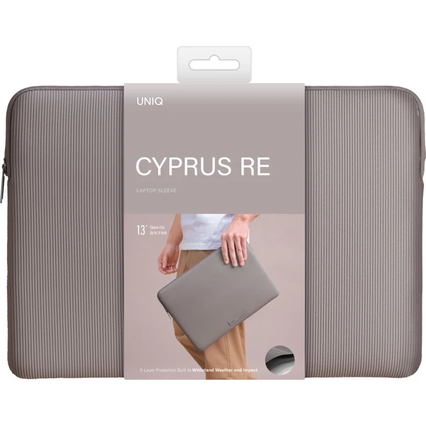 UNIQ Cyprus Ridge Edition neoprenové pouzdro pro MacBook/notebook (13”/14") Pewter Grey - Pouzdra - Obrázek 8b1119f5305a405fba6e8f4ca0de3eb1