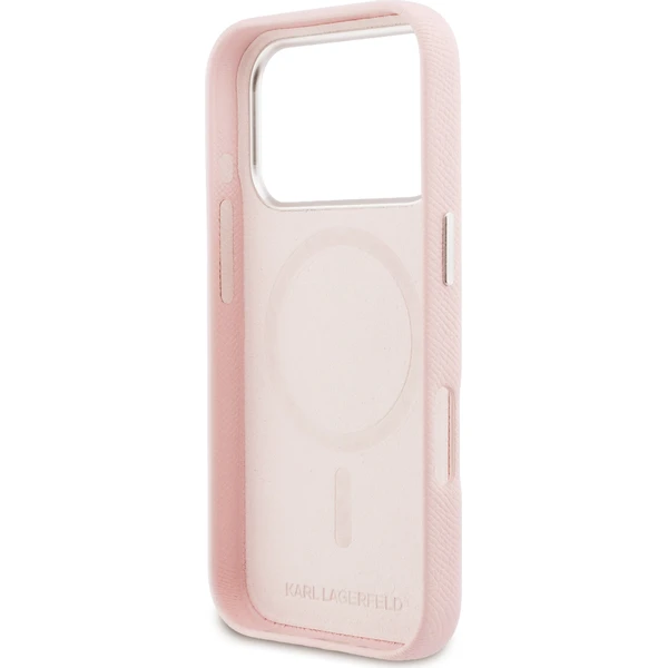 Karl Lagerfeld PU Karl and Choupette Heads Pins MagSafe kryt iPhone 17 Pro růžový - Pouzdra - Obrázek 8b12c740fd6f4084ad59e0c64eb7086b