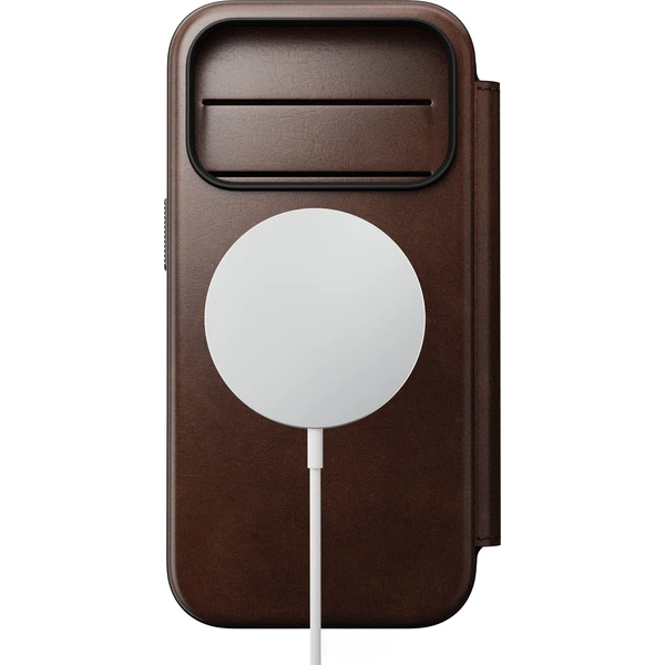 Nomad Modern Leather Folio (Horween) MagSafe kožené pouzdro iPhone 18 Pro Rustic Brown - Pouzdra - Obrázek 8b1cb011bfba4a67896e74b80d72a6d1