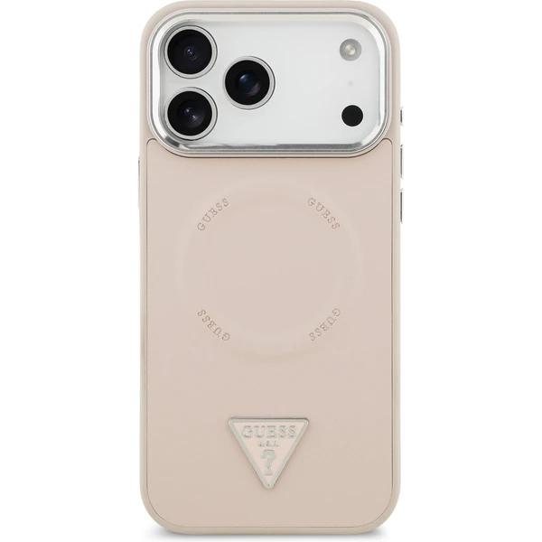 Guess PU Leather Triangle Logo MagSafe kryt iPhone 17 Pro Max růžový - Pouzdra - Obrázek 8b2851214fc24429a24c315b3a8912f4