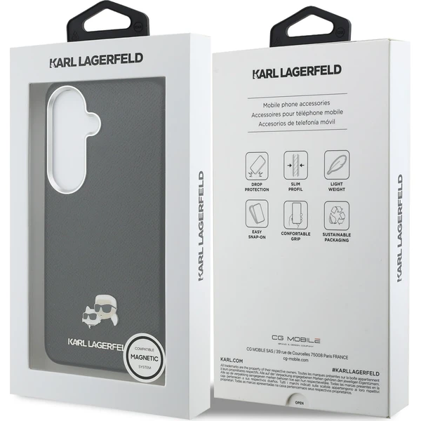 Karl Lagerfeld Grained PU Leather K&CH Heads Magnetic kryt Samsung Galaxy S26+ černý - Pouzdra - Obrázek 8b2e5977b1364e7ba611e10a0e424a48