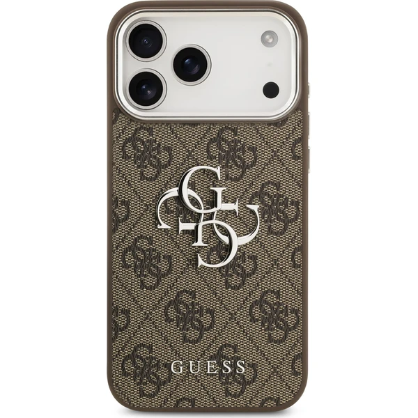 Guess PU 4G Metal Logo kryt iPhone 17 Pro Max stříbrný/hnědý - Pouzdra - Obrázek 8ba5b831e3c94977b7e0346724cd8a69