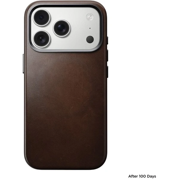 Nomad Traditional Leather Case (Horween) MagSafe kožený kryt iPhone 17 Pro Rustic Brown - Pouzdra - Obrázek 8bc7455fd74643f29aac135f4ad362e2