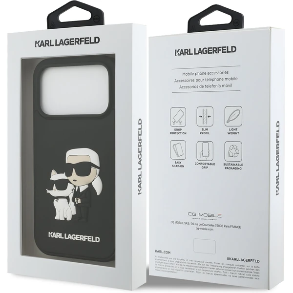 Karl Lagerfeld 3D Rubber Karl and Choupette kryt iPhone 17 Pro černý - Pouzdra - Obrázek 8bcc3c1fce1c401fb60f0bb70843a9c5