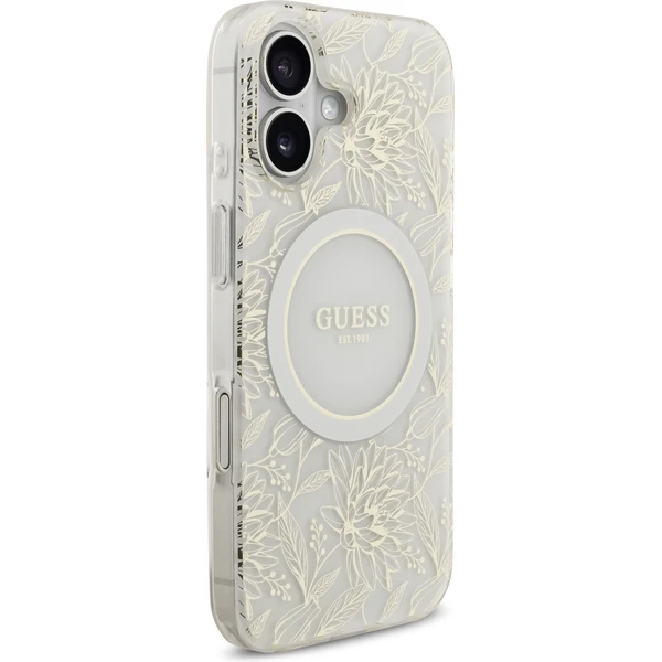 Guess IML Flowers Allover Strap MagSafe kryt iPhone 17 bílý - Pouzdra - Obrázek 8bebe3e81ef747d59d2673917b977c52