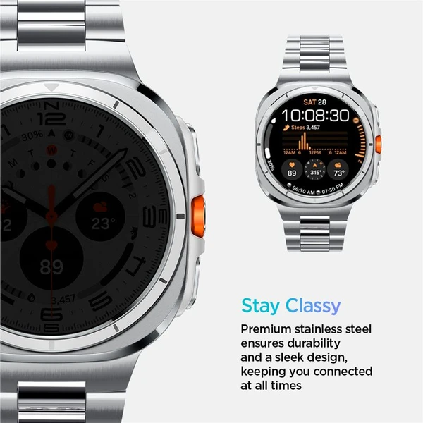 Spigen Modern Fit 316L řemínek Samsung Galaxy Watch Ultra stříbrný - Řemínky - Obrázek 8c364f3cedeb4b46a864dafb9074fe37