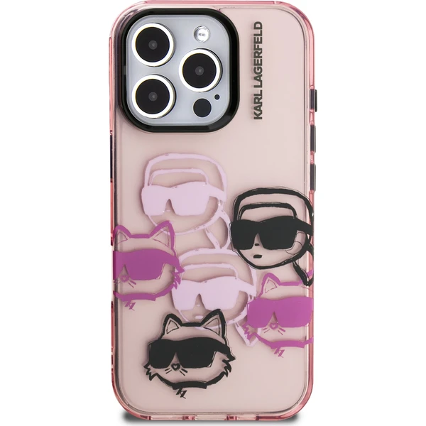 Karl Lagerfeld IML Multi K&CH Heads kryt iPhone 16 Pro růžový - Pouzdra - Obrázek 8c498da28b6142f589b8869d39a46ad5