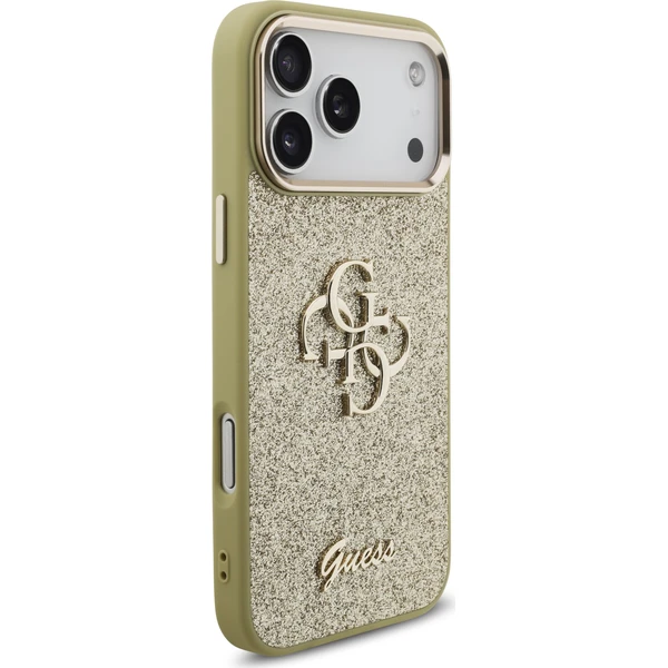 Guess PU Fixed Glitter 4G Metal Frame kryt iPhone 17 Pro Max zlatý - Pouzdra - Obrázek 8c6979b016cb4cb8b3cc88176f7659f0
